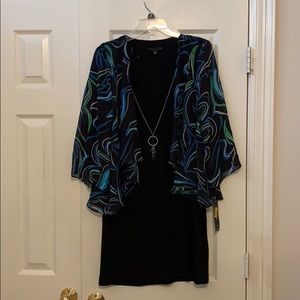 NWT Tiana B Dillards dress jacket necklace black